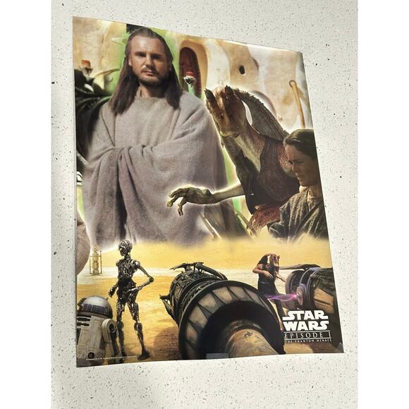 1999 VINTAGE STAR WARS EPISODE 1 PHANTOM MENACE POSTER 17X22 TACOBELL - Picture 1 of 5